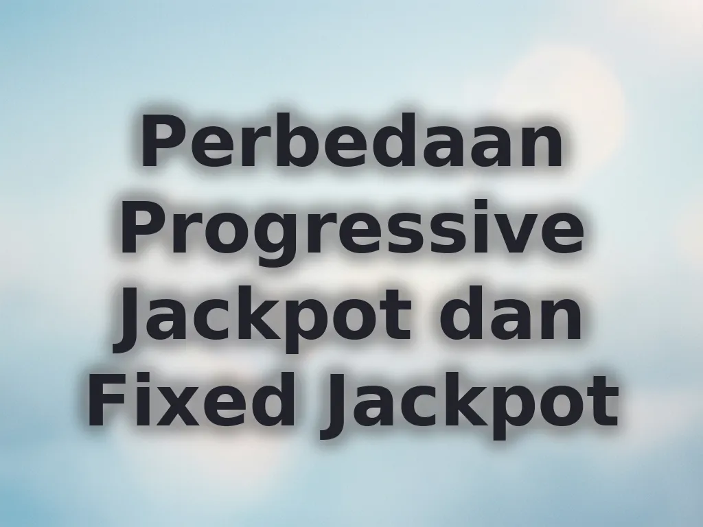 Perbedaan Progressive Jackpot dan Fixed Jackpot